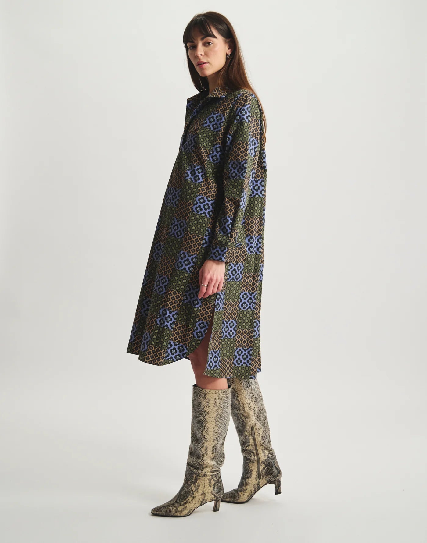 Robe Noella Patchwork fleuri - Inès de la Fressange