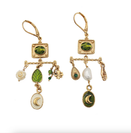 Boucles d'oreilles Sacha mobile asymétrique - LA2L