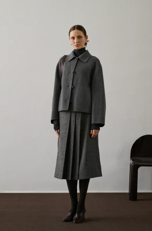 Manteau Gyoda Gris Chiné - Soeur