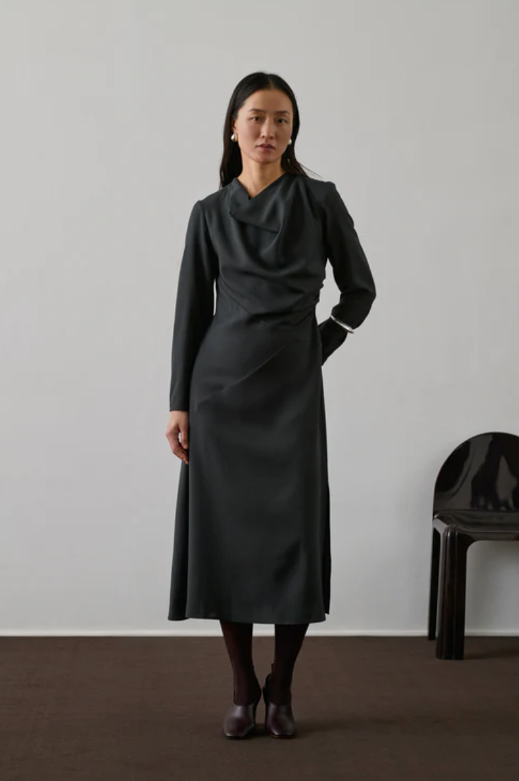 Robe Faustine Gris Anthracite - Soeur