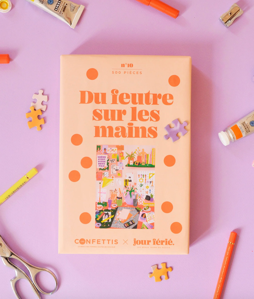 Puzzle Jour Férié n°10 - Du feutre sur les mains 500 PCS