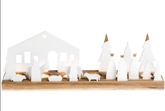 Crèche porcelaine photophore - Räder - Les Cop's