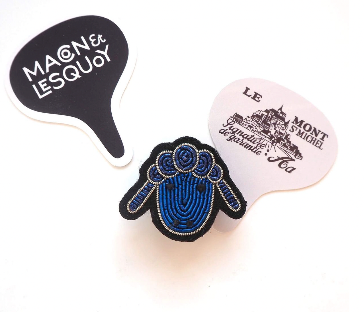 Broche Tête de Mouton bleue - Macon & Lesquoy