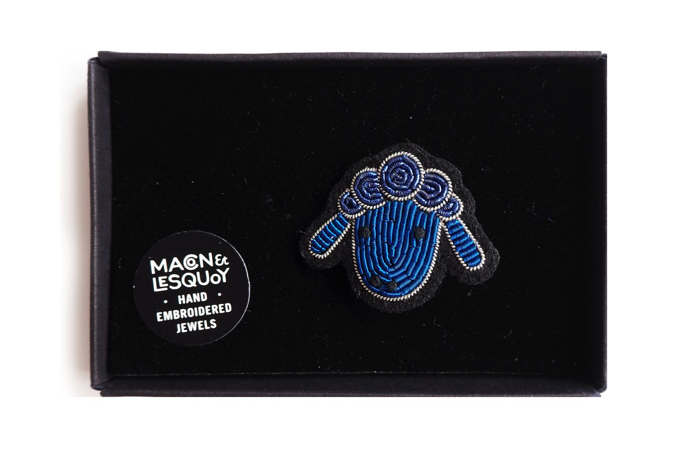 Broche Tête de Mouton bleue - Macon & Lesquoy