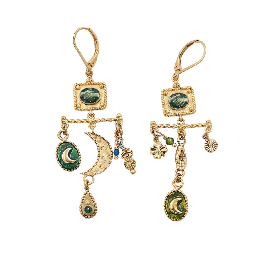 Boucles d'oreilles Sacha mobile asymétrique - LA2L
