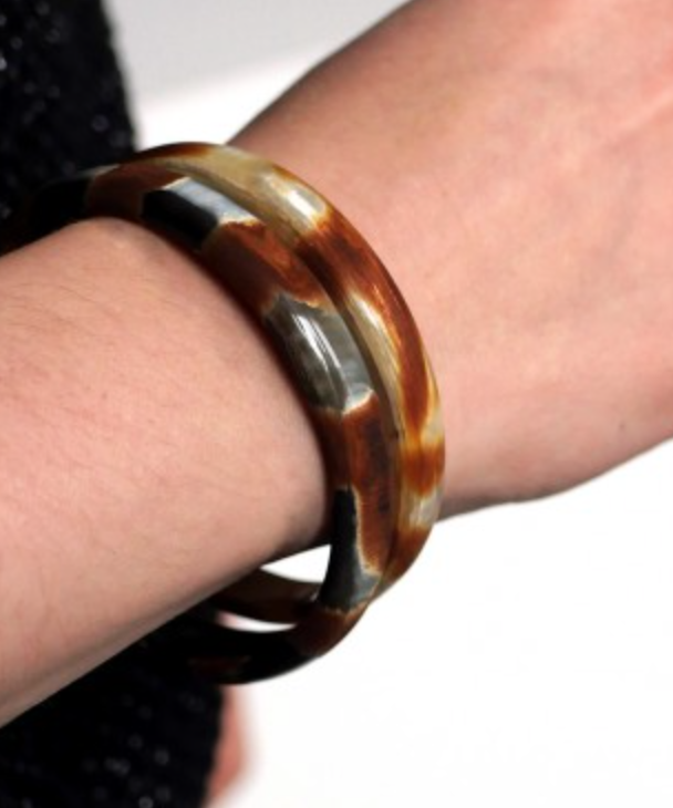 Jonc en corne 10mm Terre inconnues - Coucot