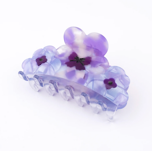 Pince à cheveux bouquet de Pensées - Coucou Suzette