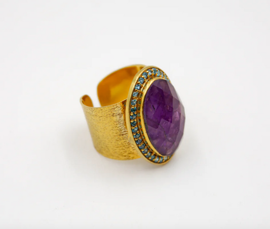 Bague pierre Margaux - L'atelier des Dames