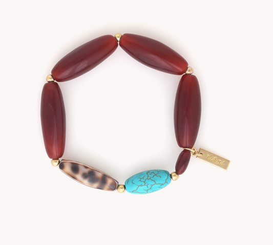 Bracelet Surabaya perles agate o - Nature Bijoux