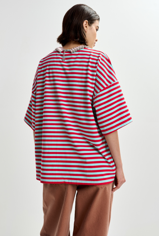 Joste Striped T-Shirt Strass - Essentiel Antwerp