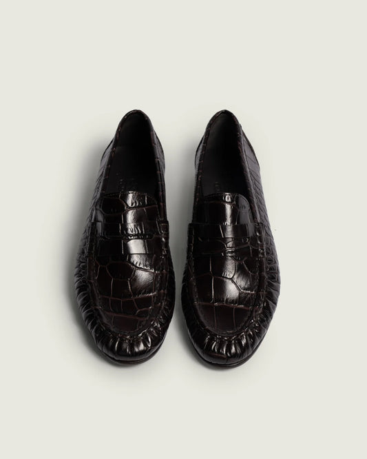 Mocassins Penny Wrinkle Croco - Posa