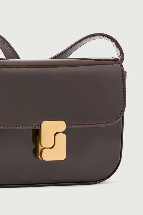 Sac Bell Very Mini Vernis Marron Foncé - Soeur