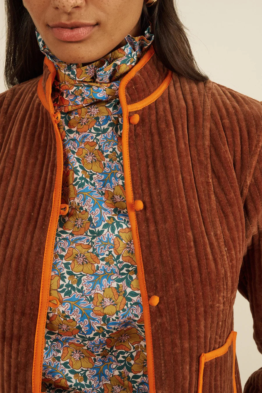 Veste Fittonia Marron - Maria de la Orden