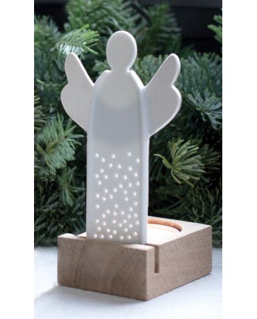 Ange Bougeoir Porcelaine et bois - Les Cop's