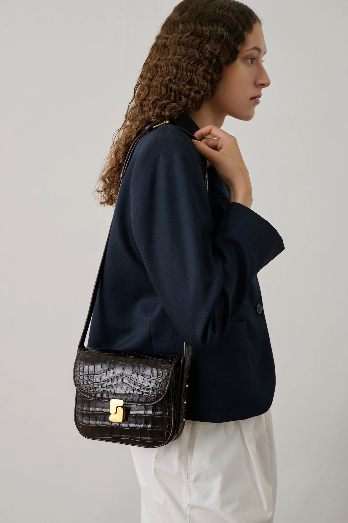 Sac Bellissima Mini Marron Foncé Croco - Soeur