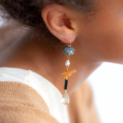 Boucles d'oreilles Kitzu pierres semi-précieuses - Murielle Perrotti