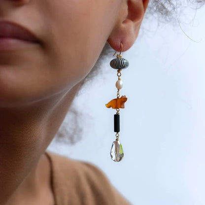 Boucles d'oreilles Kitzu pierres semi-précieuses - Murielle Perrotti