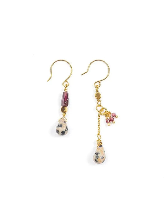 Boucles d'oreilles Diego asymétriques - Murielle Perrotti