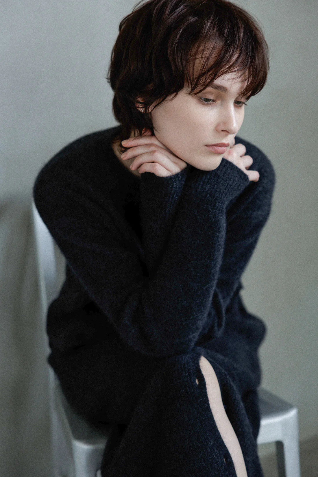 Pull en laine à boutons latéraux - CT Plage