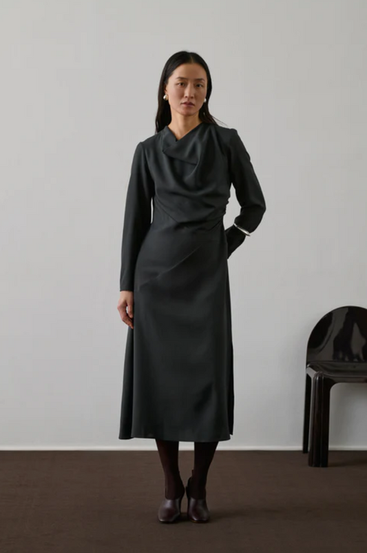 Robe Faustine Gris Anthracite - Soeur