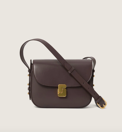 Sac Belissima Mini en cuir glacé violet/gris - Soeur