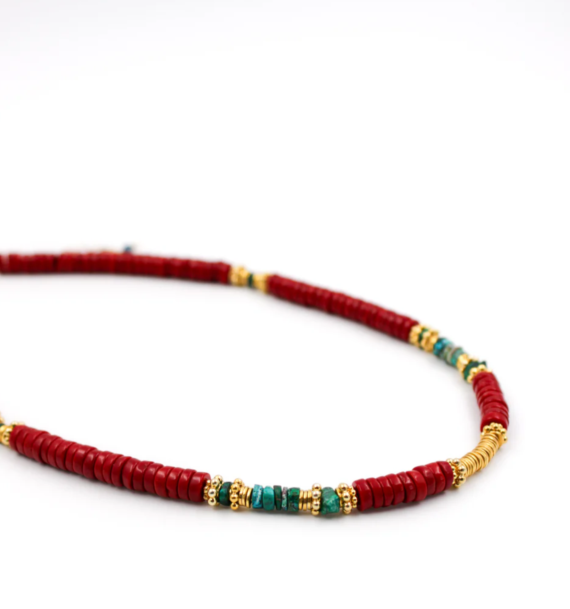 Collier heishi rouge Frida - L'Atelier des Dames