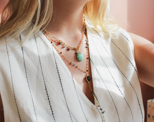 Collier long chapelet - L'Atelier des Dames