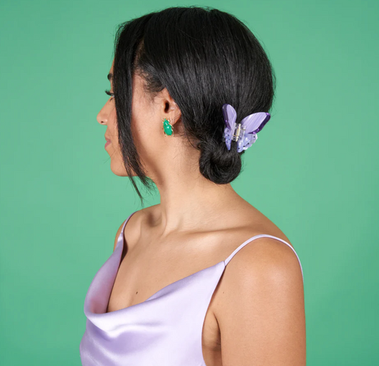 Pince à cheveux Papillon Mauve - Coucou Suzette