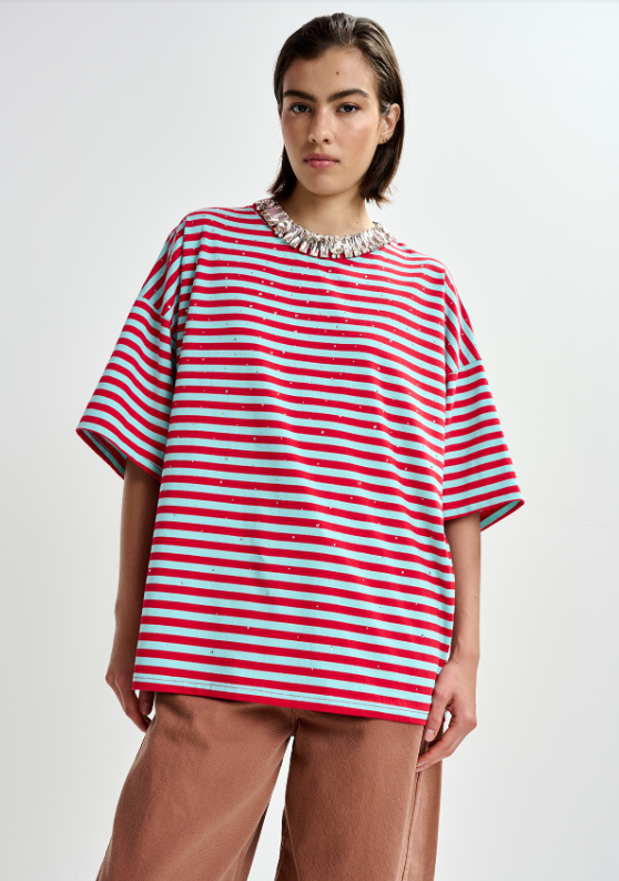 Joste Striped T-Shirt Strass - Essentiel Antwerp
