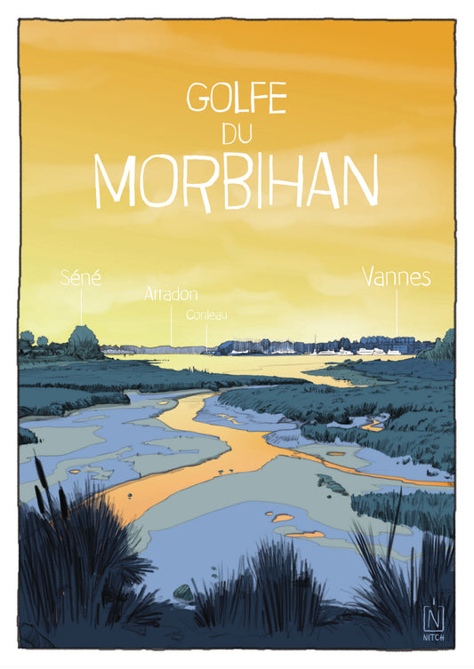 Affiche Golfe du Morbihan - Nitch