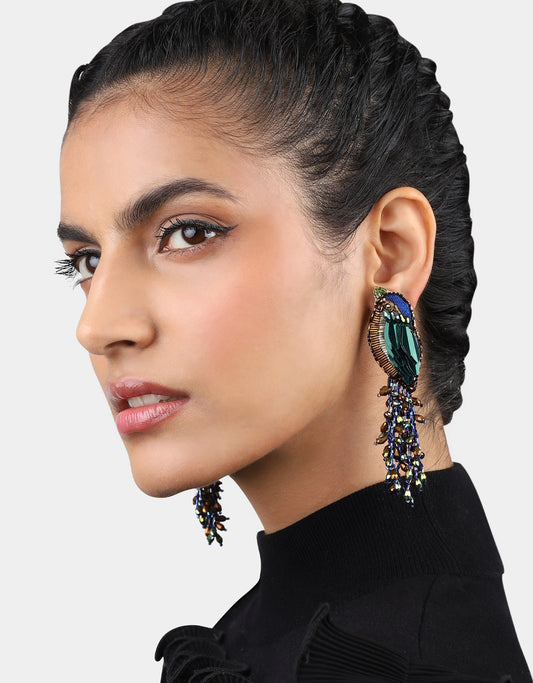 Boucles d'oreilles Kingfisher - Olivia Dar