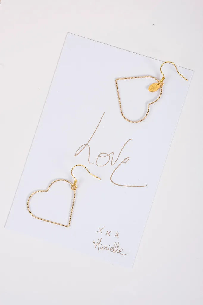 Boucles d'oreilles Love asymétriques - Murielle Perrotti