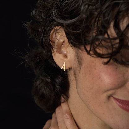 Petites Boucles d'oreilles Puces Brin - Nadja Carlotti
