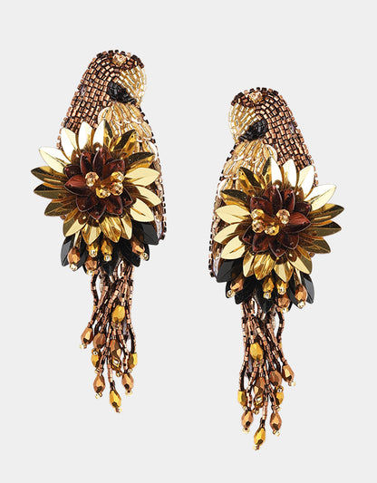 Boucles d'oreilles Parrot - Olivia Dar