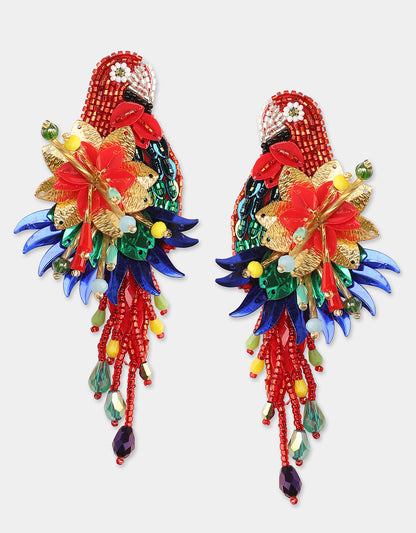 Boucles d'oreilles Parrot - Olivia Dar