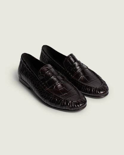 Mocassins Penny Wrinkle Croco - Posa