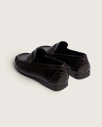 Mocassins Penny Wrinkle Croco - Posa