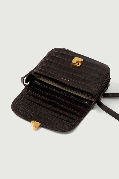 Sac Bellissima Mini Marron Foncé Croco - Soeur