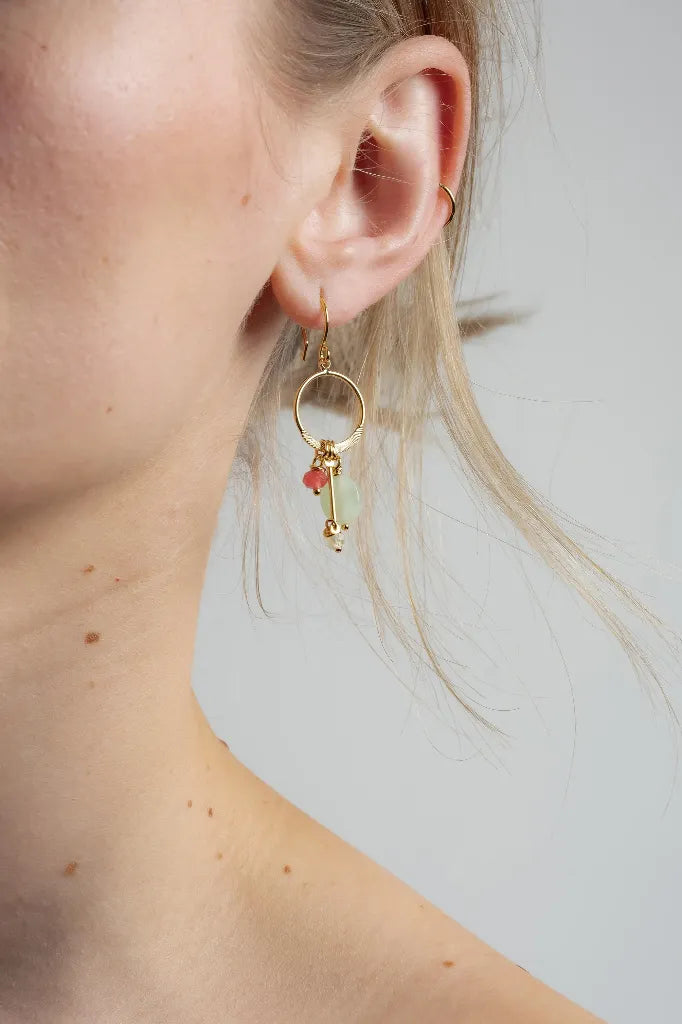 Boucles d'oreilles Uma anneaux asymétriques - Murielle Perrotti