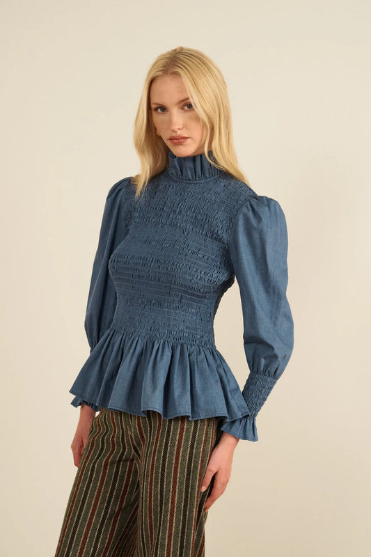 Chemise Aleria Indigo - Maria de la Orden