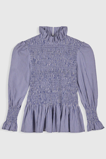 Chemise Aleria Rayures bleu marine - Maria de la Orden