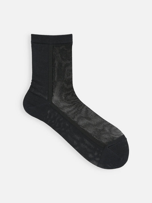 Socquette lamé en panneaux bicolore - Tabio