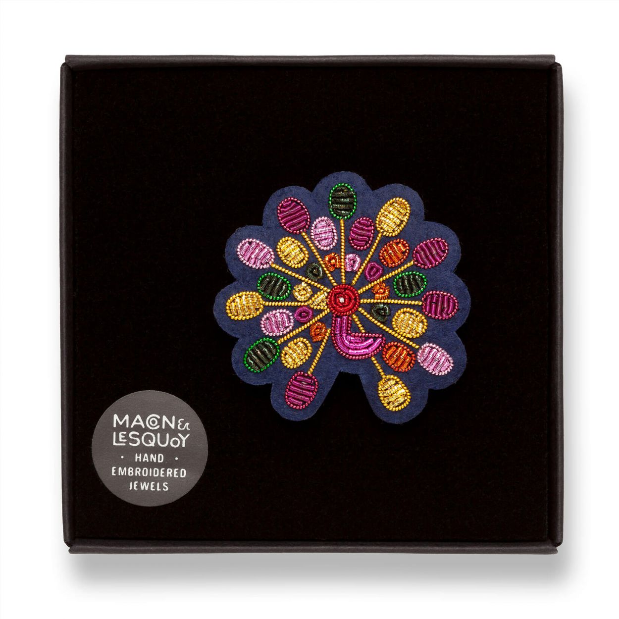 Broche Multico-Paon - Macon & Lesquoy