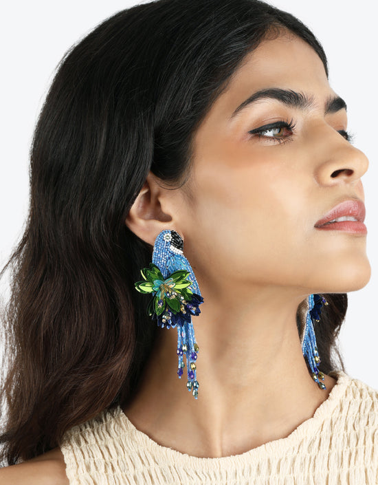 Boucles d'oreilles Parrot - Olivia Dar