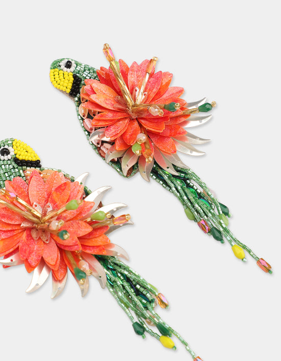 Boucles d'oreilles Parrot - Olivia Dar