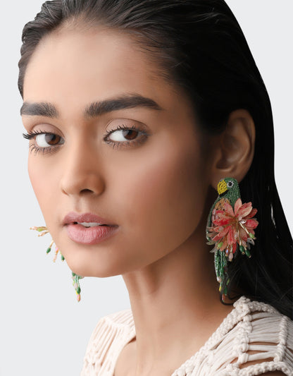 Boucles d'oreilles Parrot - Olivia Dar