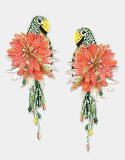 Boucles d'oreilles Parrot - Olivia Dar