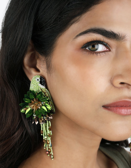 Boucles d'oreilles Parrot - Olivia Dar