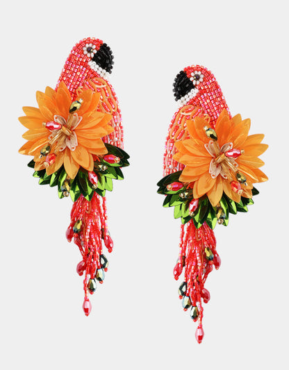 Boucles d'oreilles Parrot - Olivia Dar