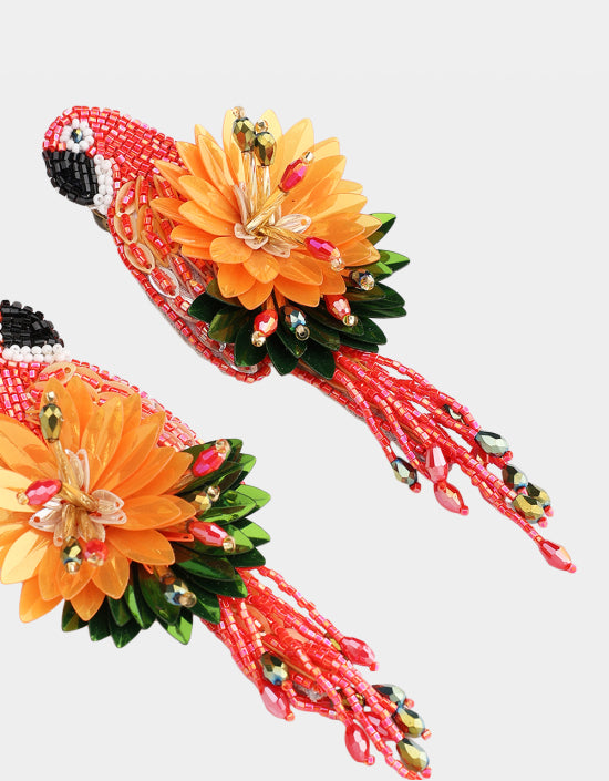 Boucles d'oreilles Parrot - Olivia Dar